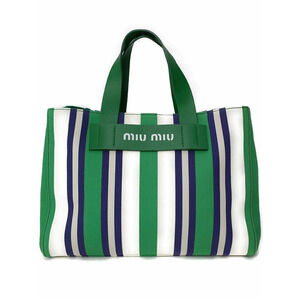 Miu Miu Logo Stripe Handbag